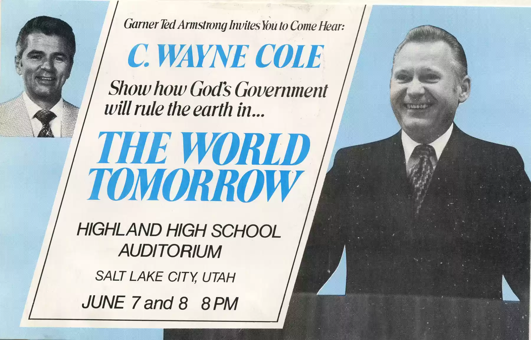 Wayne Cole in Salt Lake City, 6-1974